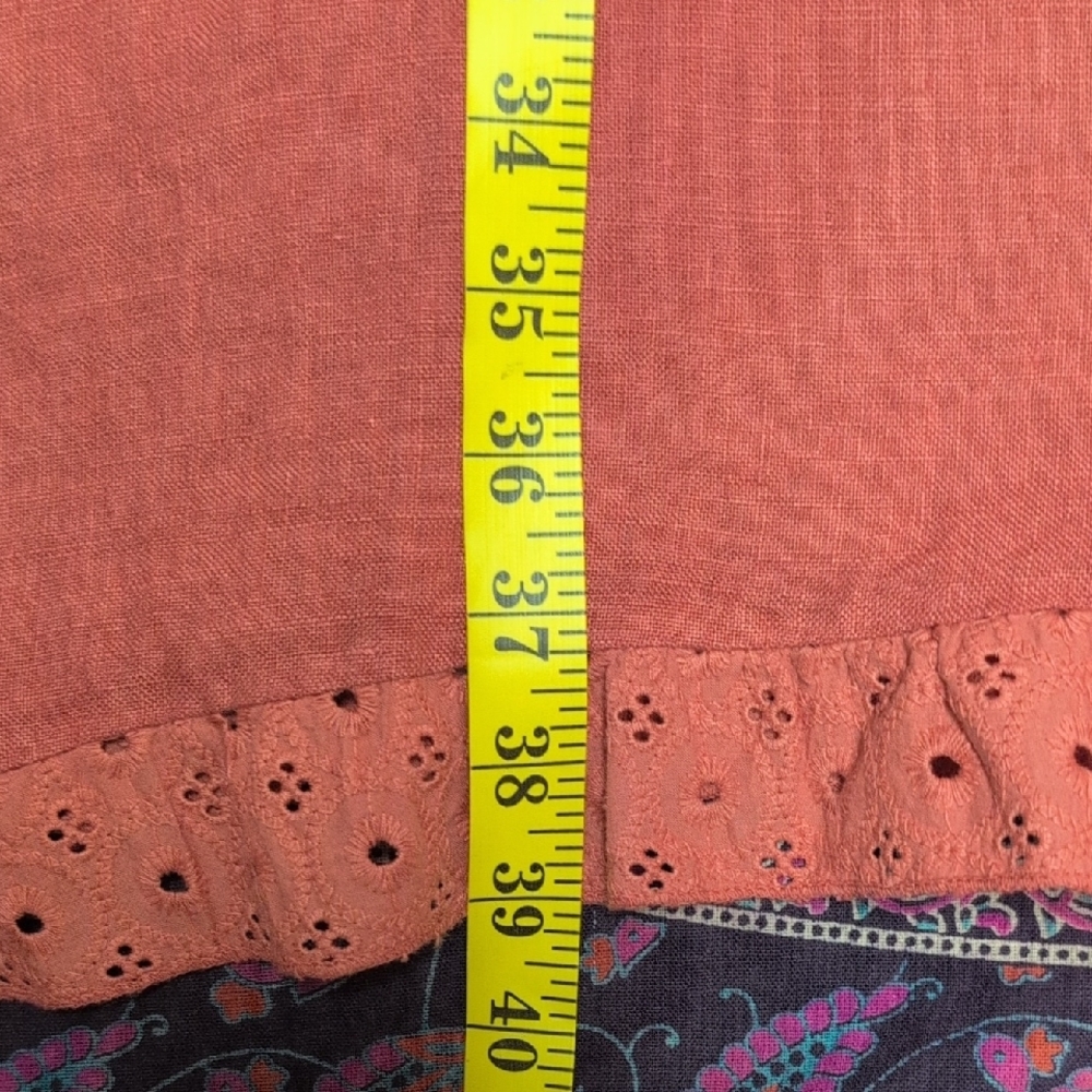 MARINA Gigli Ruffle Linen Dress. - Picture 7 of 8